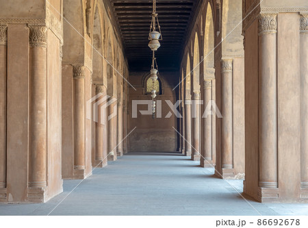 Corridor surrounding the courtyard of the Mosque of Ahmad Ibn Tulun, old Cairo, Egypt Corridor surrounding the courtyard of the Mosque of Ahmad Ibn Tulun, old Cairo, Egypt 86692678