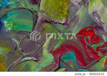 Mixed oil paints close-up. Colorful abstract background Mixed oil paints close-up. Colorful abstract background 86693616