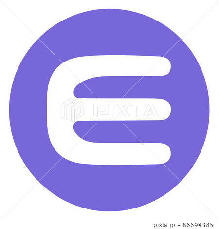 Enjin ENJ token symbol cryptocurrency logo in circle, coin icon isolated on white background. Enjin ENJ token symbol cryptocurrency logo in circle, coin icon isolated on white background. 86694385