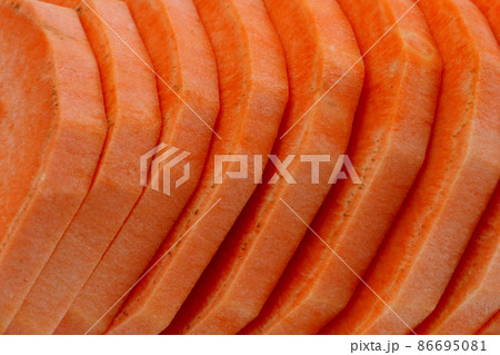Slices of Fresh Watermelon Closeup View 86695081