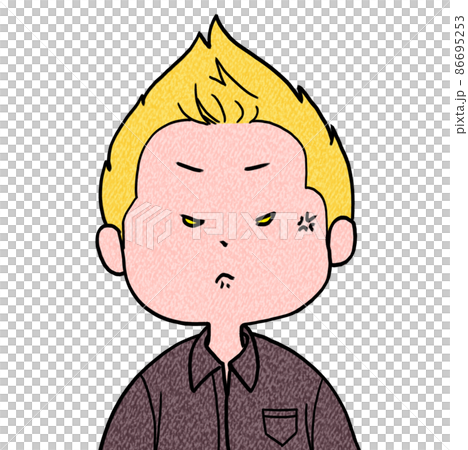Male loose facial expression illustration color anger Male loose facial expression illustration color anger 86695253