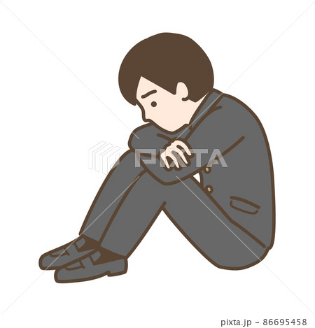落ち込む　男性 86695458