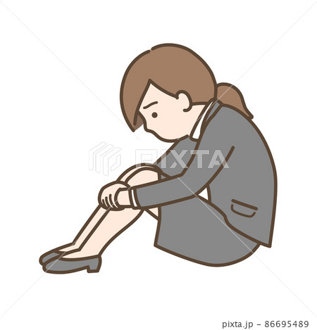 落ち込む 女性 落ち込む 女性 86695489