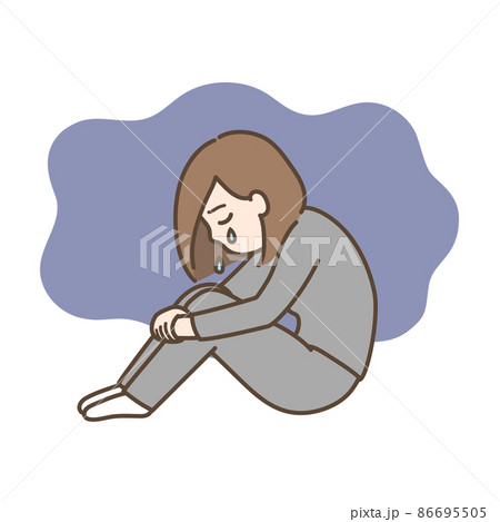 泣く　女性 86695505