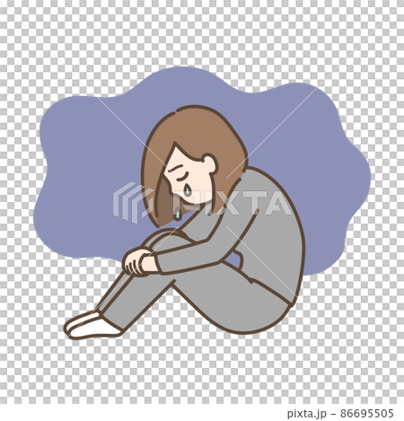 泣く　女性 86695505