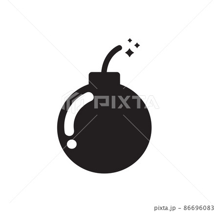 Bomb with sparkles. vector illustration Bomb with sparkles. vector illustration 86696083