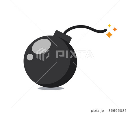 Bomb with sparkles. vector illustration Bomb with sparkles. vector illustration 86696085