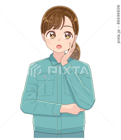 作業服の女性スタッフ 作業服の女性スタッフ 86696606