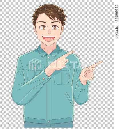 作業服の男性スタッフ 86696612
