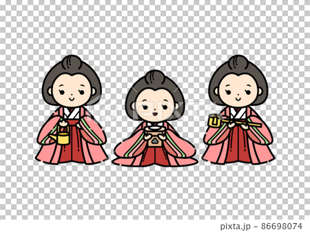Cute illustration of a lady-in-waiting 86698074