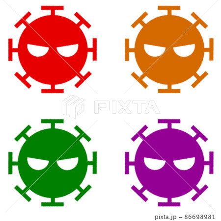 感染症や病気の原因となる病原菌のイラスト 感染症や病気の原因となる病原菌のイラスト 86698981