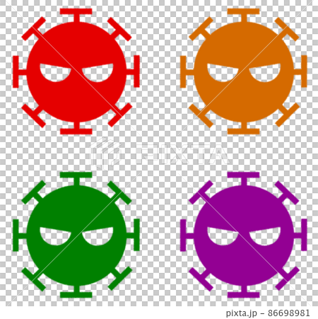 感染症や病気の原因となる病原菌のイラスト 感染症や病気の原因となる病原菌のイラスト 86698981