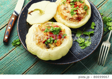 Baked squash and zucchini with quinoa 86699667