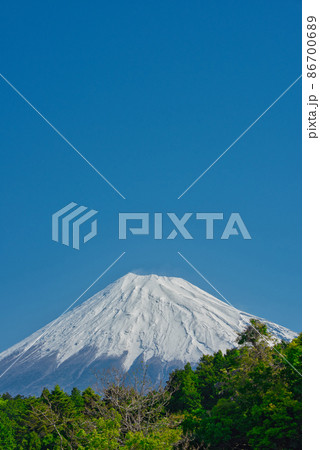 【静岡県】5月・大自然を満喫出来る青空の富士山 86700689