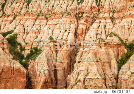 Red clays with dinosaur fossils. Geological reserve Red clays with dinosaur fossils. Geological reserve 86701484