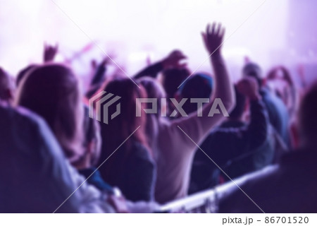 Blurred crowd of people at music festival Blurred crowd of people at music festival 86701520