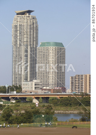 新荒川大橋とエルザタワー 新荒川大橋とエルザタワー 86701934