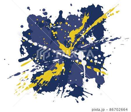 カラフルなスプラッシュ背景装飾 垂れたインク 勢いのある飛沫のイラスト素材