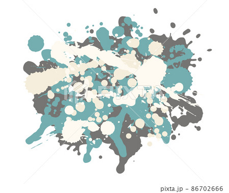カラフルなスプラッシュ背景装飾 垂れたインク 勢いのある飛沫のイラスト素材