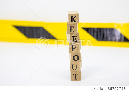 文字ブロック KEEP OUT 文字ブロック KEEP OUT 86702743
