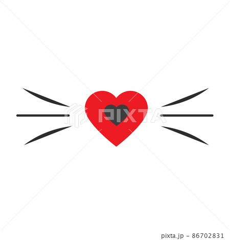 Cat nose isolated on white background. Vector flat Cat nose isolated on white background. Vector flat 86702831