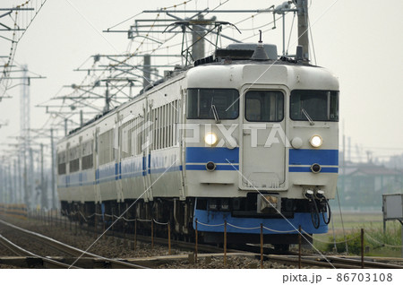 北陸本線 美川-加賀笠間 JR西日本 475系 A03+A12編成(金沢) 北陸本線 美川-加賀笠間 JR西日本 475系 A03+A12編成(金沢) 86703108