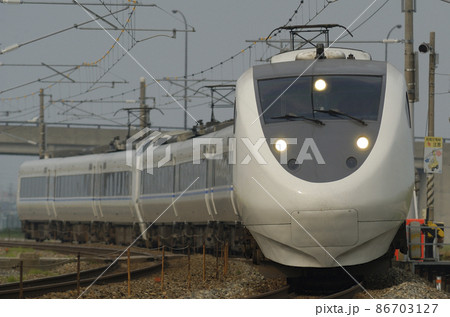 北陸本線　加賀笠間－美川　JR西日本　681系　T06＋T17編成（金沢）　サンダーバード 86703127