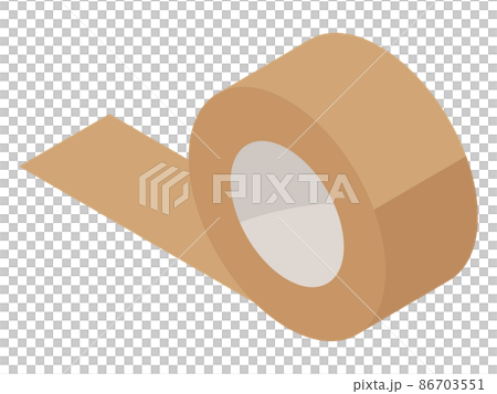 Illustration pasted with gum tape 86703551