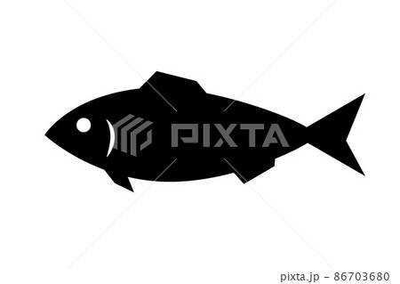 魚の白黒イラスト 魚の白黒イラスト 86703680