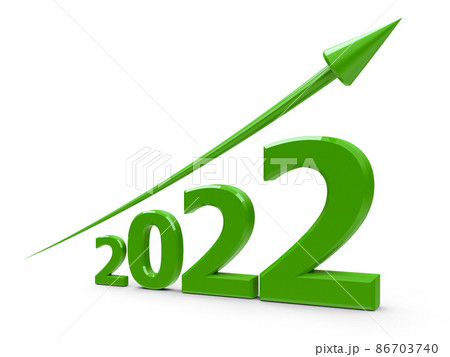 Green arrow up with 2022 Green arrow up with 2022 86703740