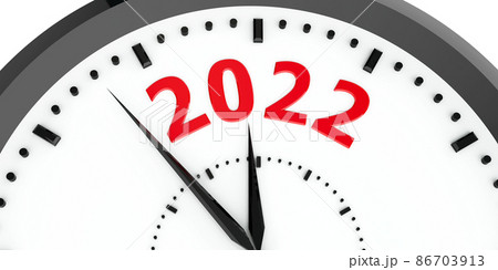 Clock dial with number 2022 86703913