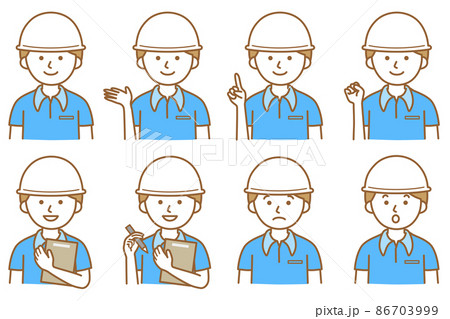 人 シャツ 半袖 襟 ヘルメット 帽子 Ai 素材 イラスト ベクターのイラスト素材