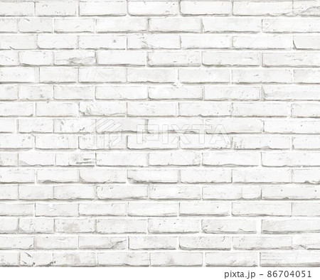 白いレンガのアンティークなおしゃれ壁紙背景素材 86704051