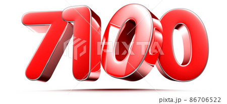 number 7100 red. number 7100 red. 86706522