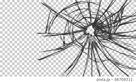 Spider web-like cracked glass Spider web-like cracked glass 86708311