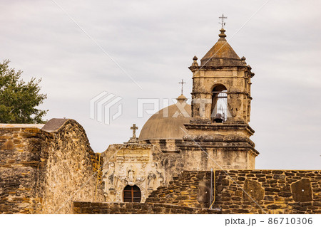 Overcast view of the Mission San Jose Church Overcast view of the Mission San Jose Church 86710306
