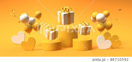Hearts with gift boxes - Appreciation and love theme Hearts with gift boxes - Appreciation and love theme 86710592