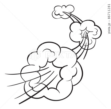 Fast moving comic effect with dust cloud motionのイラスト素材 [86711281] - PIXTA