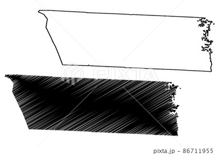 Lincoln County, North Carolina State (U.S. county, United States of America, USA, U.S., US) map vector illustration, scribble sketch Lincoln map 86711955