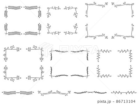 手描き飾り枠のイラスト素材