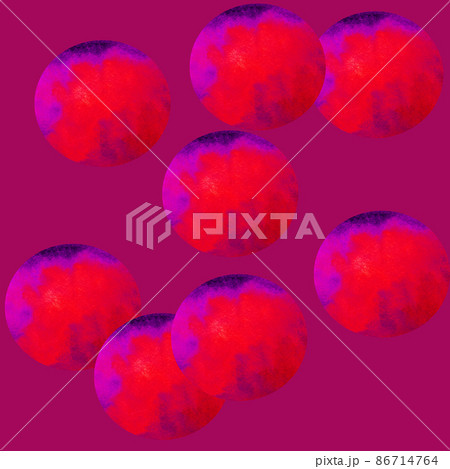 Confetti, bubbles - cover background seamless pattern. Red-fucsia watercolor dots circles isolated on pink background 90's style. Design for backgrounds, wallpapers, covers and packaging, wrapping Confetti, bubbles - cover background seamless pattern. Red-fucsia watercolor dots circles isolated on pink background 90's style. Design for backgrounds, wallpapers, covers and packaging, wrapping 86714764