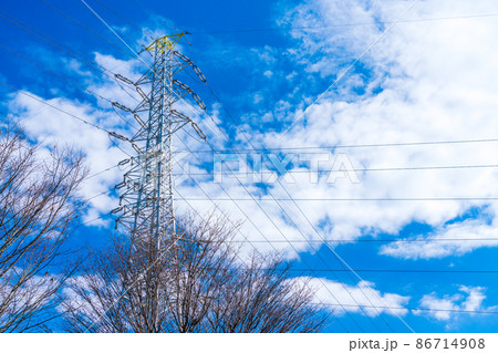 送電線 鉄塔 送電線 鉄塔 86714908