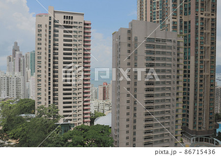 27 Aug 2019 View Of The Down town building Of Hong Kong 27 Aug 2019 View Of The Down town building Of Hong Kong 86715436