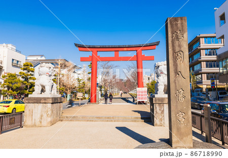 鎌倉　鶴岡八幡宮　二の鳥居 86718990