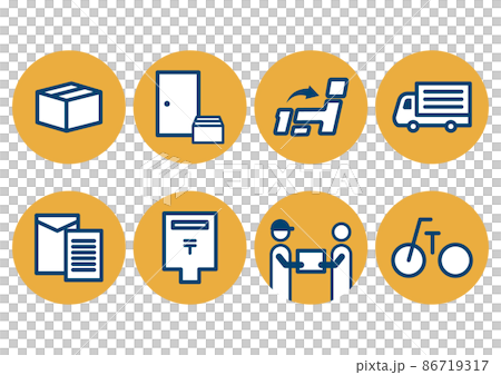 Illustration material for home delivery and shipping Illustration material for home delivery and shipping 86719317