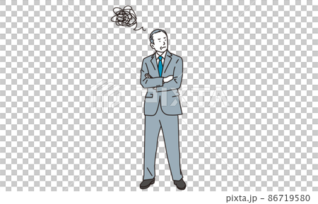 Asian businessman suffering from arm crossing 86719580