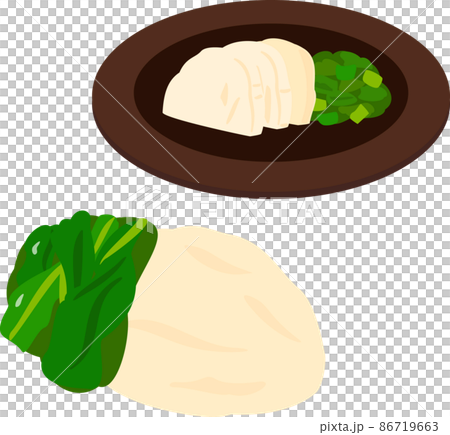 切って皿に盛ったすぐき漬け 切って皿に盛ったすぐき漬け 86719663