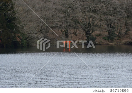 九頭龍神社　芦ノ湖　湖上の鳥居 86719896