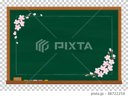 黒板 桜 さくら 入学 卒業 入園 卒園 86722258