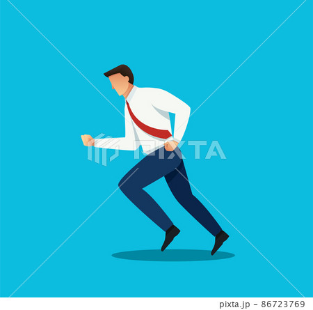 silhouette illustration of a businessman running silhouette illustration of a businessman running 86723769